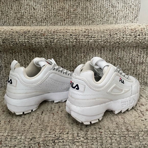 Fila Women's Disruptor II Premium Sneakers in White - Picture 6 of 7